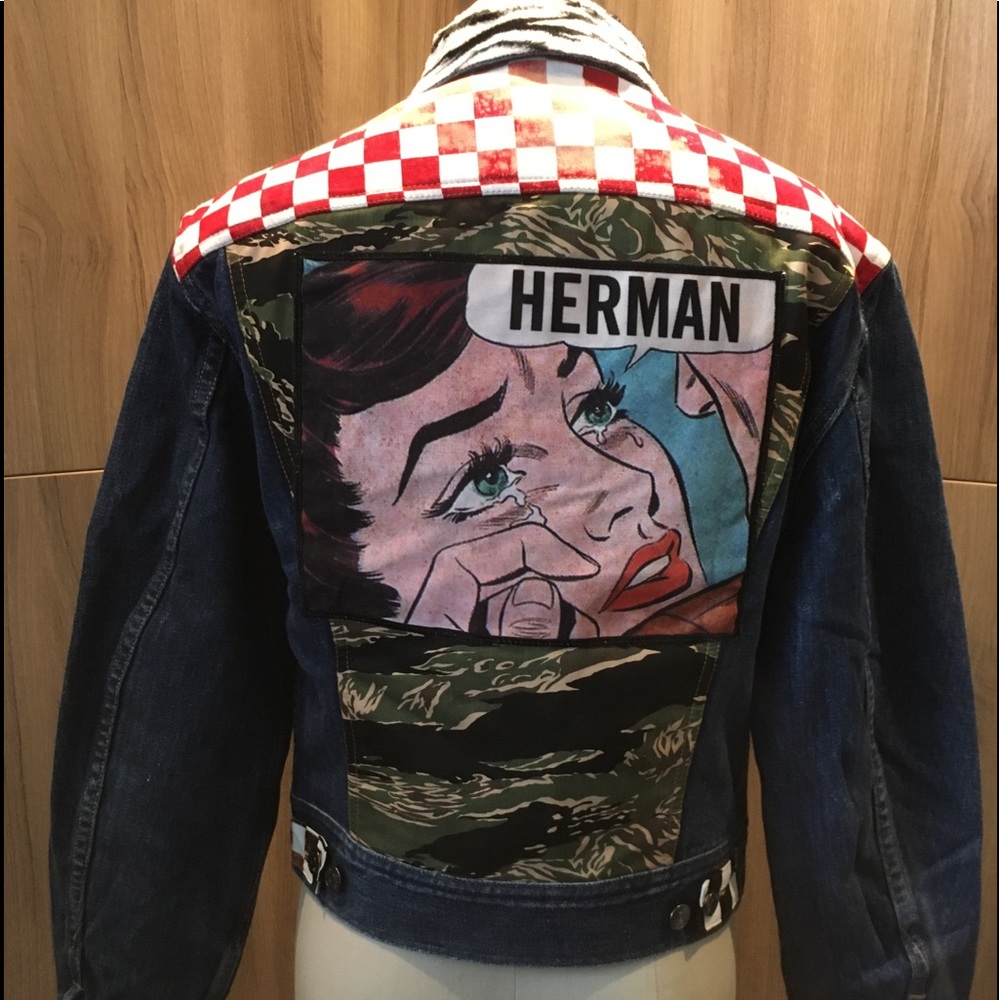 NEW Herman Market Unisex Cotton Dk Denim Jacket M